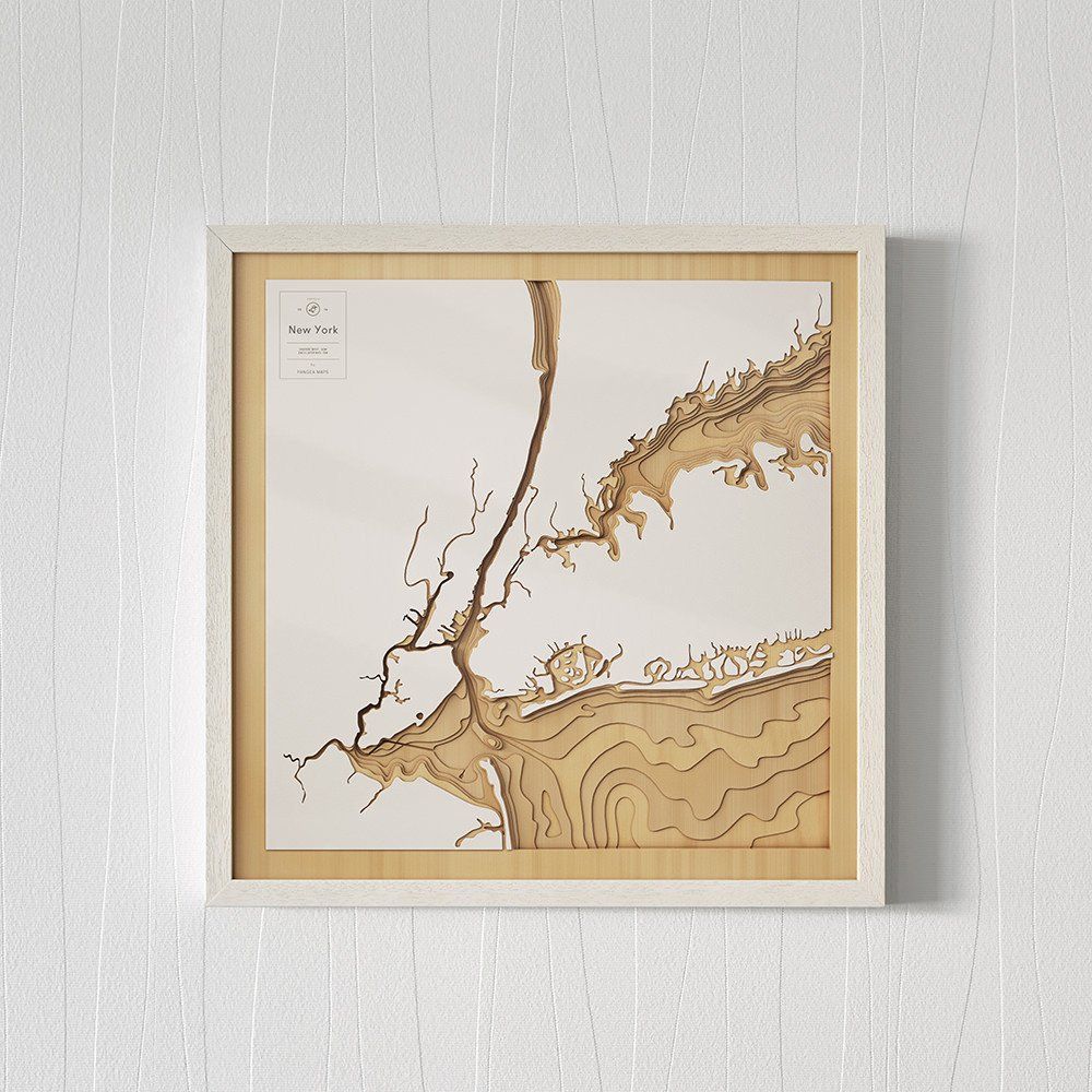 Wooden 3D map from Pangea Maps