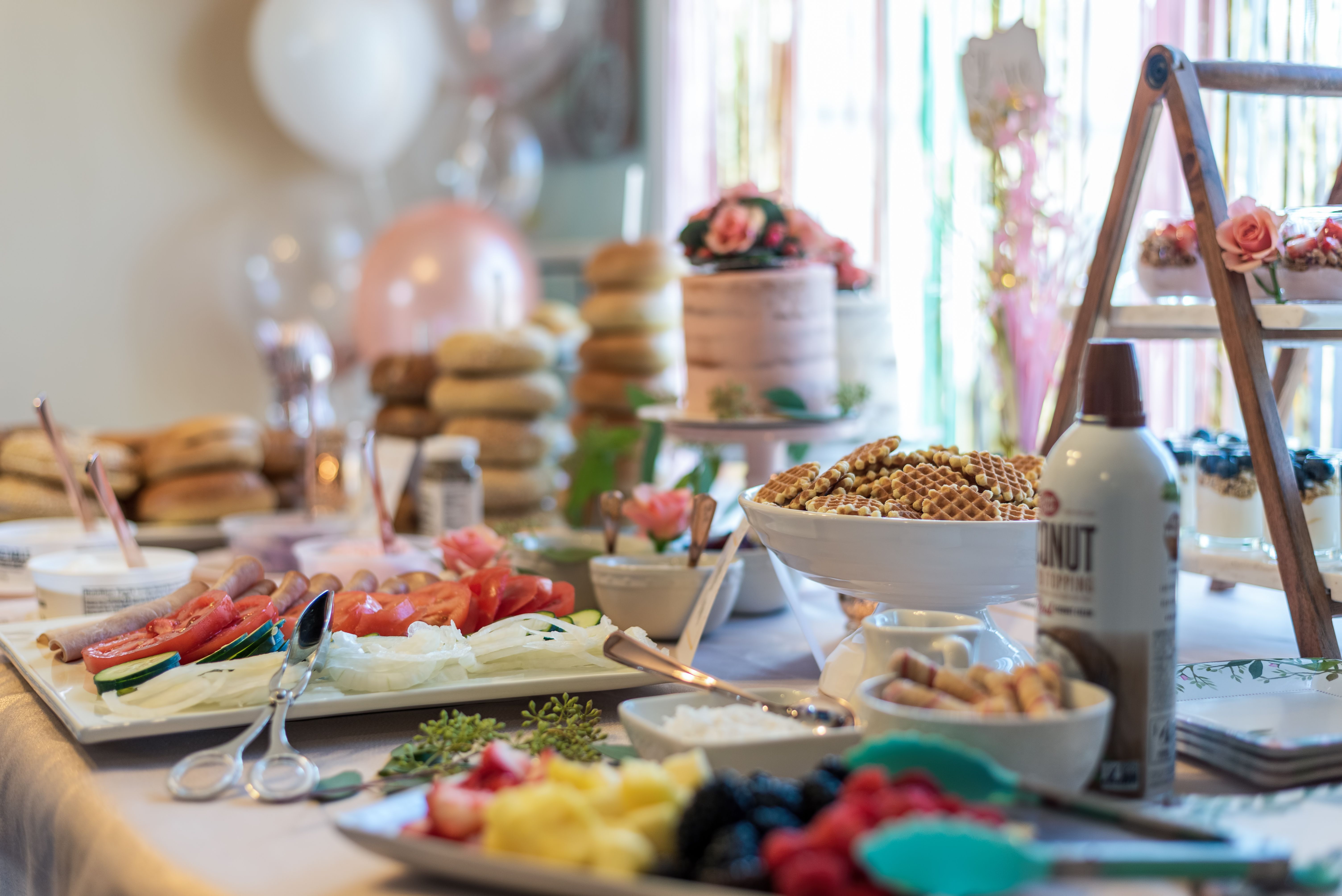 brunch buffet table