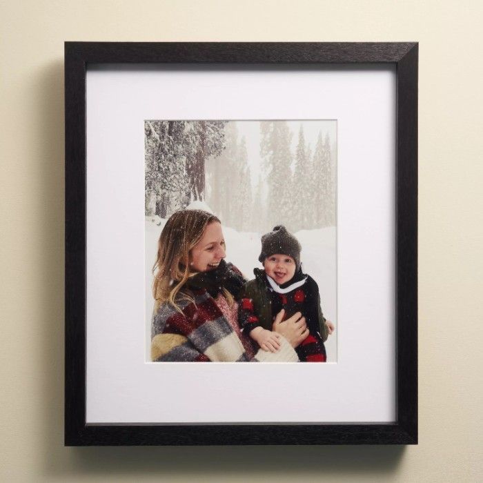 Mom and Baby Photo in Black Frame