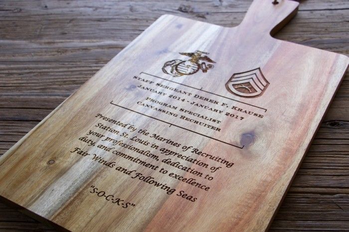 Wooden military plaque