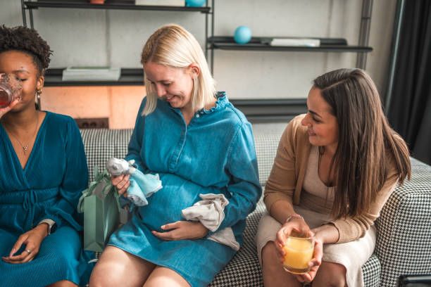 pregnant woman with friends
